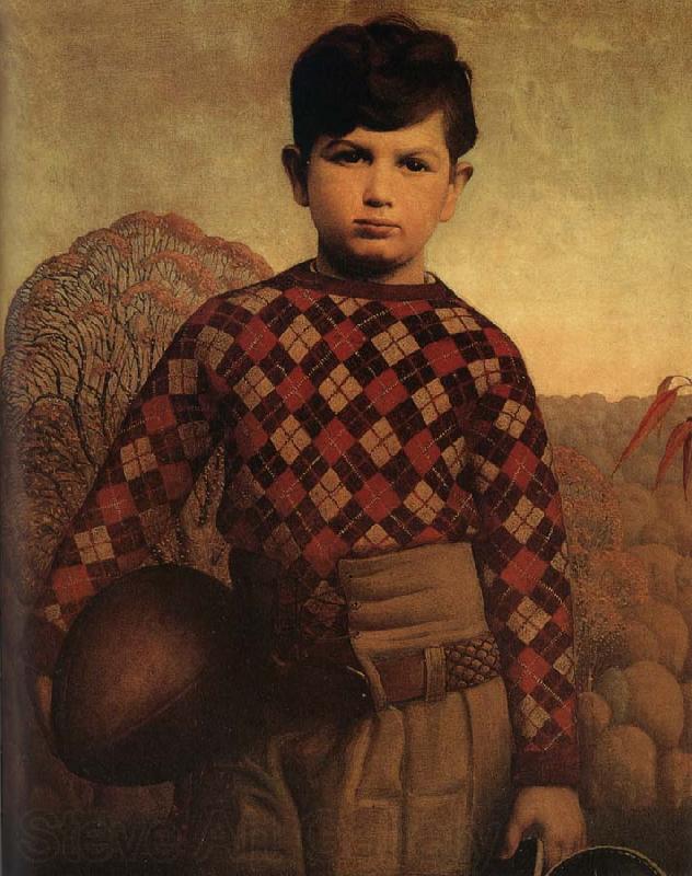 Grant Wood The Sweater of Plaid France oil painting art